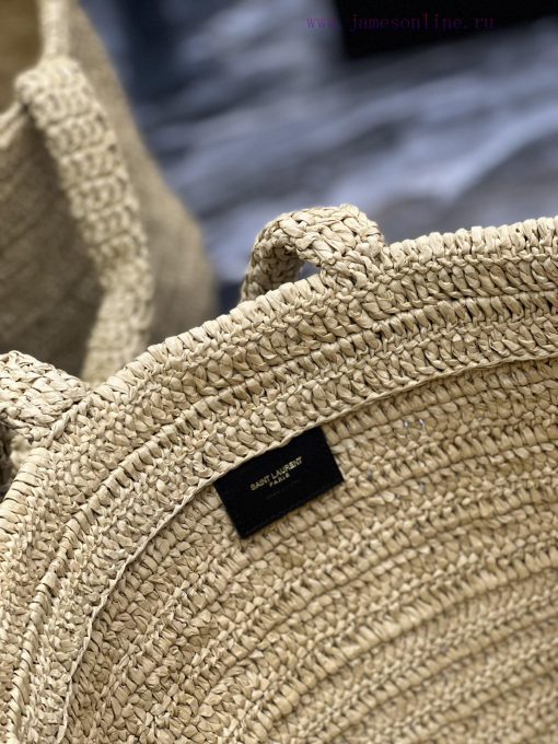 Yves Saint Laurent Bags Apricot colorRIVE GAUCHE Lafite Grass Weaving Tote is full of artistic atmosphere~Lafite Gra 9eo7lzvn - Image 8