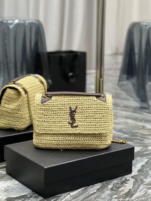 Yves Saint Laurent Bags Quick drop of woven bagsNiki woven bag to la~Full of artistic atmosphere, the Lafite grass w x3zmk0xx