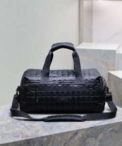 Yves Saint Laurent Bags Checkered nylon travel tote bagDurable and polished nylon fabric with woven straps, handles, rrdlufrz