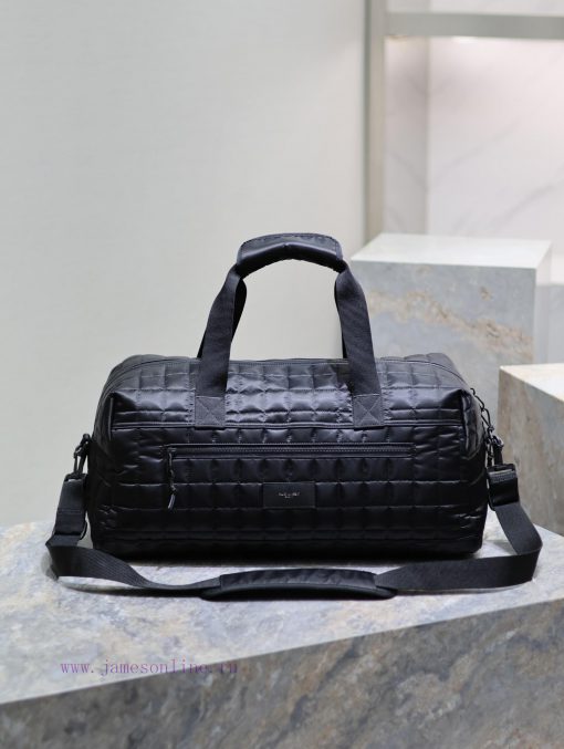 Yves Saint Laurent Bags Checkered nylon travel tote bagDurable and polished nylon fabric with woven straps, handles, rrdlufrz