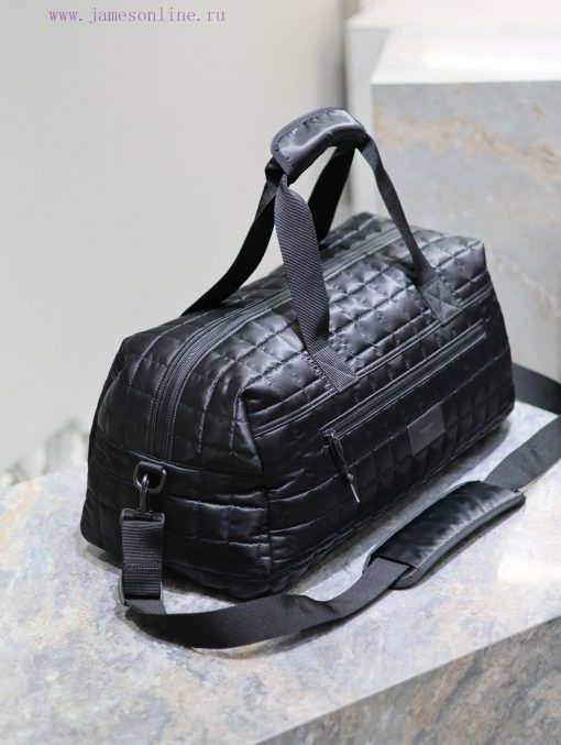 Yves Saint Laurent Bags Checkered nylon travel tote bagDurable and polished nylon fabric with woven straps, handles, rrdlufrz - Image 6