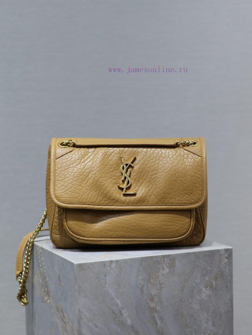 Yves Saint Laurent Bags Niki-28cm earthy yellow elephant pattern with gold buckleIt's not too cool at all. The bag h 3e22ltmt - Image 2