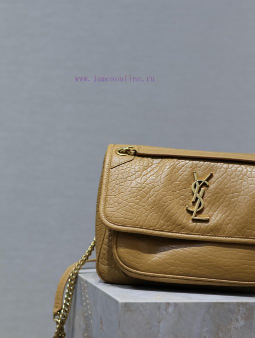 Yves Saint Laurent Bags Niki-28cm earthy yellow elephant pattern with gold buckleIt's not too cool at all. The bag h 3e22ltmt - Image 3
