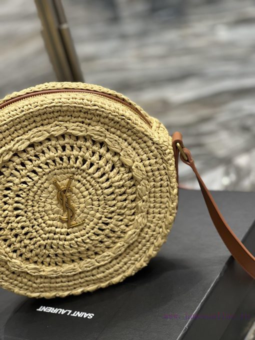 Yves Saint Laurent Bags Quick drop of woven bagsRound pancake woven bag to la~Full of artistic atmosphere, the Lafit ep9t5szb - Image 4