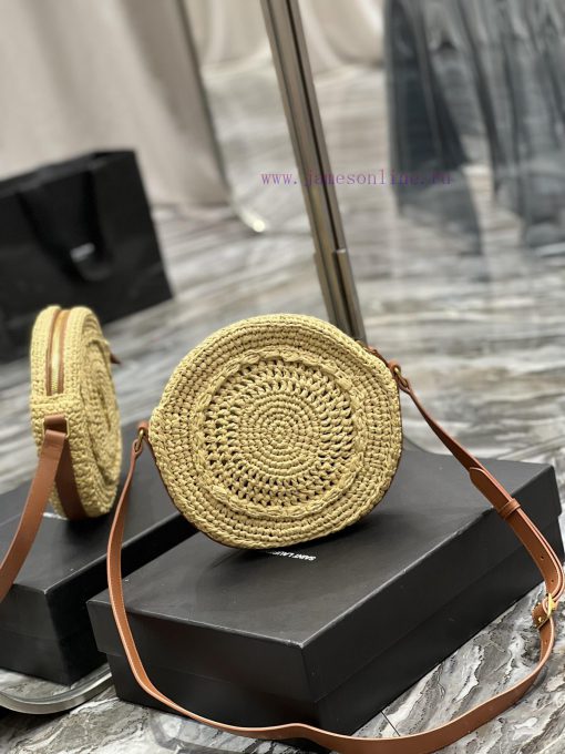 Yves Saint Laurent Bags Quick drop of woven bagsRound pancake woven bag to la~Full of artistic atmosphere, the Lafit ep9t5szb - Image 10