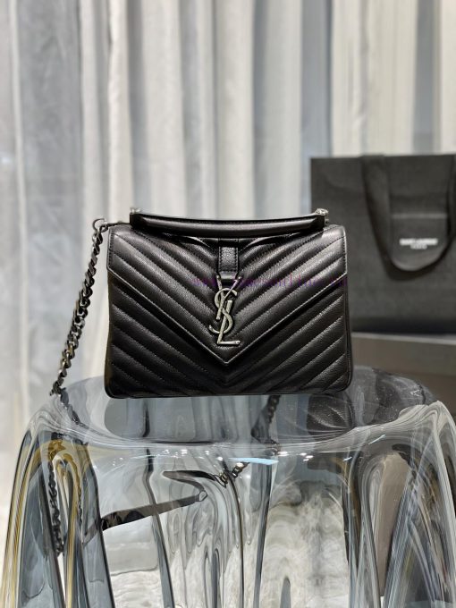 Yves Saint Laurent Bags Monogram college Black silver buckle_24cmWannian postman bag, hot and explosive 24cm, stree bvvm595x - Image 2