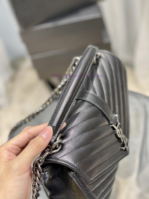 Yves Saint Laurent Bags Monogram college Black silver buckle_24cmWannian postman bag, hot and explosive 24cm, stree bvvm595x - Image 5