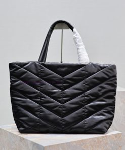 Yves Saint Laurent Bags Black silk tote bag_A newly launched men's simple and fashionable shopping tote bag features pb6qyxf2