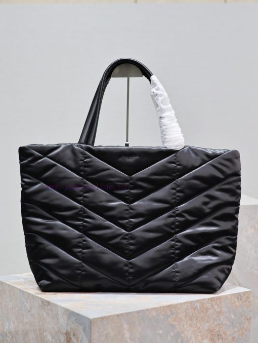 Yves Saint Laurent Bags Black silk tote bag_A newly launched men's simple and fashionable shopping tote bag features pb6qyxf2