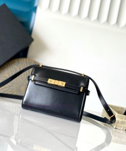 Yves Saint Laurent Bags Premium black plain gold buckleManhattan mini_ Underarm/crossbody bag The classic design of vyeycqvr