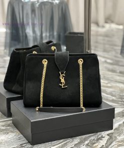 Yves Saint Laurent Bags Suede blackY Home suede large tote bag/shopping bagThe iconic logo is transformed into moder zuavlxxs