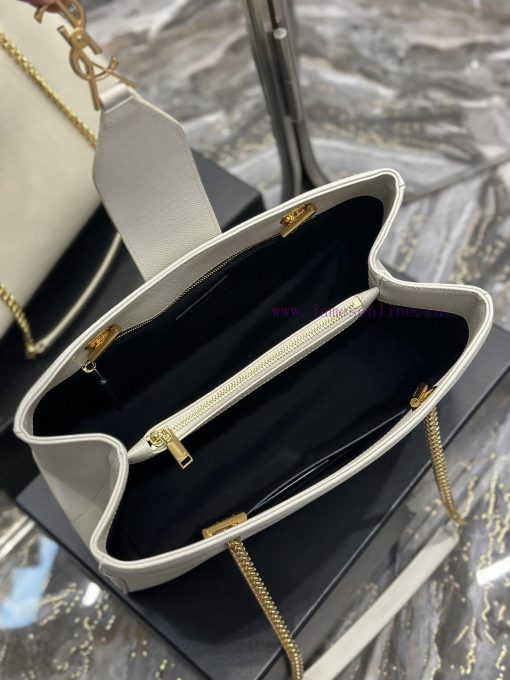 Yves Saint Laurent Bags White caviarY's caviar cowhide large tote bag/shopping bagThe iconic logo is transformed int fca75p4d - Image 7