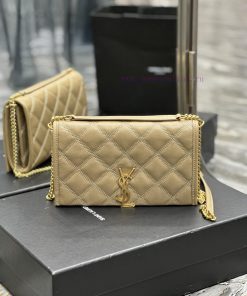Yves Saint Laurent Bags Becky_22.5cm ApricotBecky diamond stitched lambskin chain bagAbsolutely right, it belongs to b490lpsx