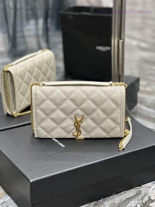 Yves Saint Laurent Bags Becky_22.5cm whiteBecky diamond stitched lambskin chain bagAbsolutely right, it belongs to t bjzn65y5