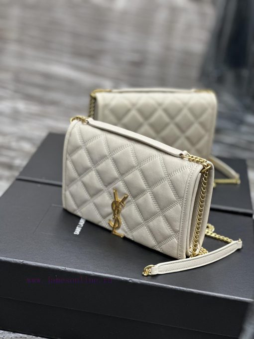 Yves Saint Laurent Bags Becky_22.5cm whiteBecky diamond stitched lambskin chain bagAbsolutely right, it belongs to t bjzn65y5 - Image 5