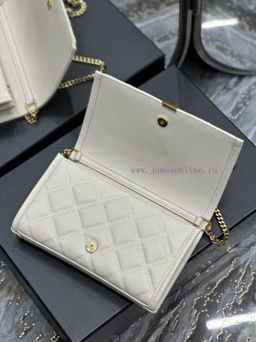 Yves Saint Laurent Bags Becky_22.5cm whiteBecky diamond stitched lambskin chain bagAbsolutely right, it belongs to t bjzn65y5 - Image 9