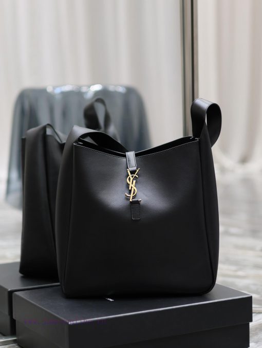 Yves Saint Laurent Bags Original orderLE 5A ̀ 7_ Large Smooth Leather Soft Handbag Large, Korean Star Same Style Hob mcqsj7cn - Image 2