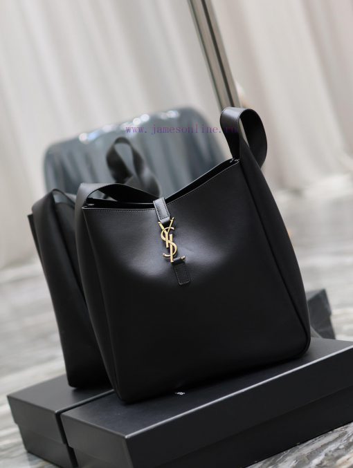 Yves Saint Laurent Bags Original orderLE 5A ̀ 7_ Large Smooth Leather Soft Handbag Large, Korean Star Same Style Hob mcqsj7cn - Image 3