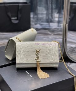 Yves Saint Laurent Bags Eternal ClassicKATE 24cm crocodile patterned fringe style_Definitely an eternal classic of Y l3wkj9a2