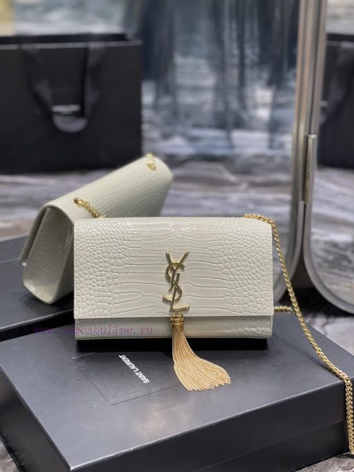 Yves Saint Laurent Bags Eternal ClassicKATE 24cm crocodile patterned fringe style_Definitely an eternal classic of Y l3wkj9a2 - Image 2