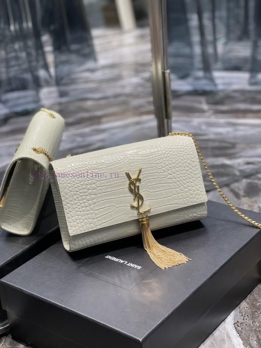 Yves Saint Laurent Bags Eternal ClassicKATE 24cm crocodile patterned fringe style_Definitely an eternal classic of Y l3wkj9a2 - Image 3