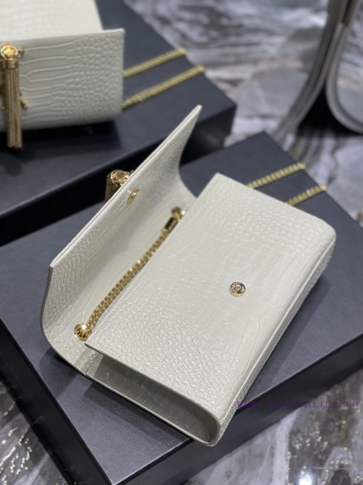 Yves Saint Laurent Bags Eternal ClassicKATE 24cm crocodile patterned fringe style_Definitely an eternal classic of Y l3wkj9a2 - Image 8