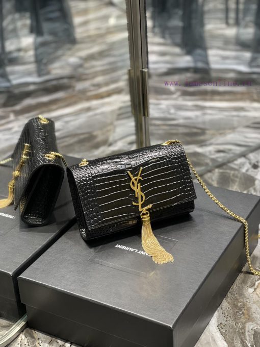 Yves Saint Laurent Bags KATE 20cm latest size, timeless style, classic crocodile embossed patternIrresistible super mdf5zgeu - Image 3