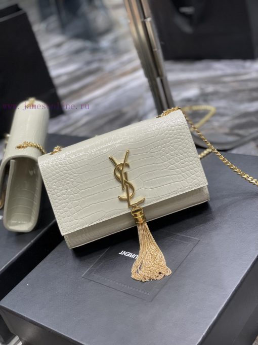 Yves Saint Laurent Bags KATE 20cm latest size, timeless style, classic crocodile embossed patternIrresistible super 5b25rozt - Image 3