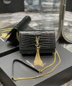 Yves Saint Laurent Bags 𝑲𝒂𝒕𝒆𝑴𝒐𝒏𝒐𝒈𝒓𝒂𝒎 _ Tassel chain bag with detachable shoulder strap for use as a handbag, 6 card e3gpfjtm
