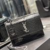 Yves Saint Laurent Bags 𝑺𝒖𝒏𝒔𝒆𝒕 𝟮𝟮𝒄𝒎Black silver buckleThe unbeatable classic crocodile patterned sunset bag has been fxpse8v7