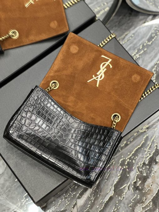 Yves Saint Laurent Bags 𝐊𝐚𝐭𝐞 _Sized double-sided bagDual use suede and crocodile patternBuying one bag is equivalent c2uqailc - Image 9