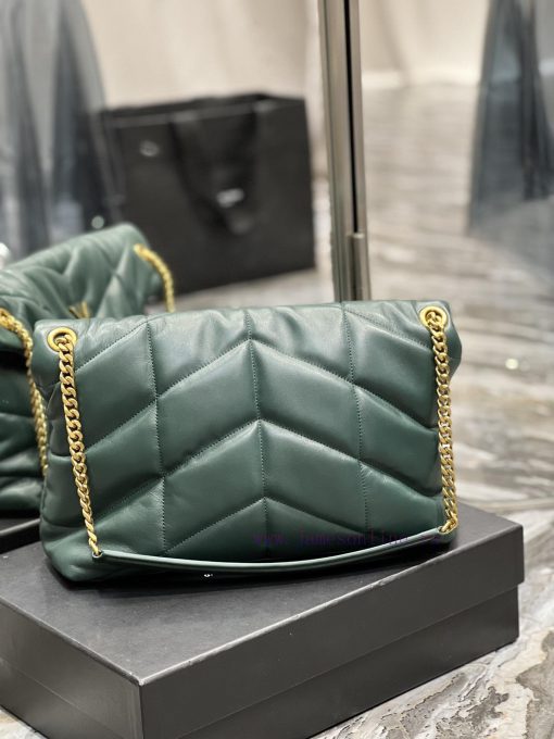 Yves Saint Laurent Bags Dark green gold buckle𝙇𝙤𝙪𝙡𝙤𝙪𝙋𝙪𝙛𝙛𝙚𝙧 Quilted lamb leather bag, made of 100% lambskin, with a s wa73ky18 - Image 6