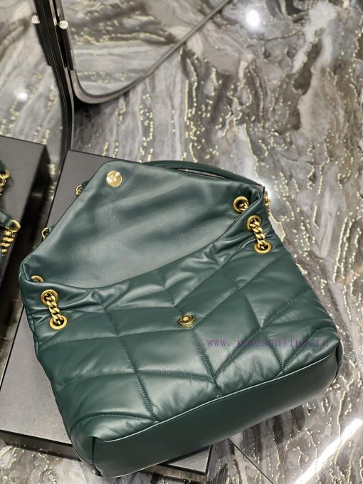 Yves Saint Laurent Bags Dark green gold buckle𝙇𝙤𝙪𝙡𝙤𝙪𝙋𝙪𝙛𝙛𝙚𝙧 Quilted lamb leather bag, made of 100% lambskin, with a s wa73ky18 - Image 8