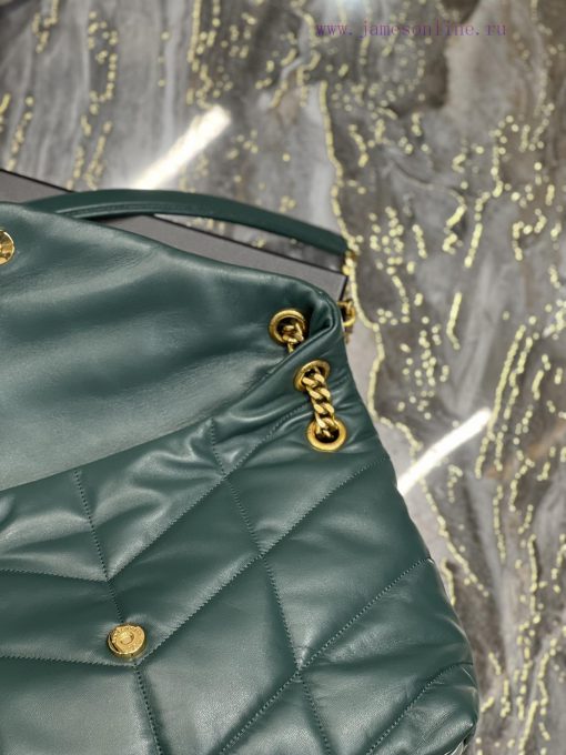 Yves Saint Laurent Bags Dark green gold buckle𝙇𝙤𝙪𝙡𝙤𝙪𝙋𝙪𝙛𝙛𝙚𝙧 Quilted lamb leather bag, made of 100% lambskin, with a s wa73ky18 - Image 9