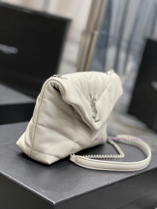 Yves Saint Laurent Bags White with silver buckle𝙇𝙤𝙪𝙡𝙤𝙪𝙋𝙛𝙛𝙚𝙧𝙢𝙞⼉𝙣𝙞 _ Mini crossbody bag is coming. The whole bag is ma 2jlafj4l - Image 5