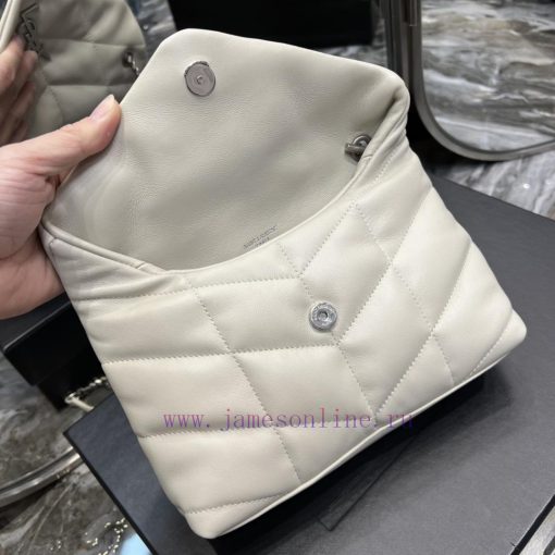 Yves Saint Laurent Bags White with silver buckle𝙇𝙤𝙪𝙡𝙤𝙪𝙋𝙛𝙛𝙚𝙧𝙢𝙞⼉𝙣𝙞 _ Mini crossbody bag is coming. The whole bag is ma 2jlafj4l - Image 9