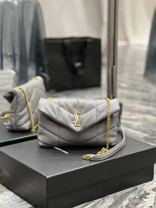 Yves Saint Laurent Bags Grey gold buckle𝙇𝙤𝙪𝙡𝙤𝙪𝙋𝙛𝙛𝙚𝙧𝙢𝙞⼉𝙣𝙞 _ Mini crossbody bag is coming. The whole bag is made of so ui4ascac