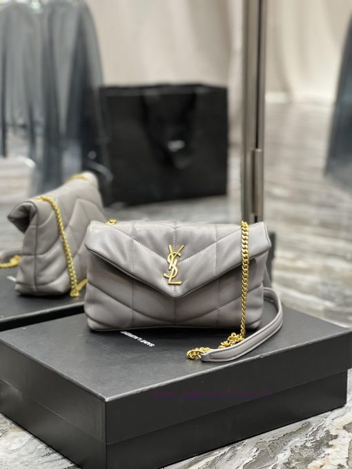 Yves Saint Laurent Bags Grey gold buckle𝙇𝙤𝙪𝙡𝙤𝙪𝙋𝙛𝙛𝙚𝙧𝙢𝙞⼉𝙣𝙞 _ Mini crossbody bag is coming. The whole bag is made of so ui4ascac - Image 2