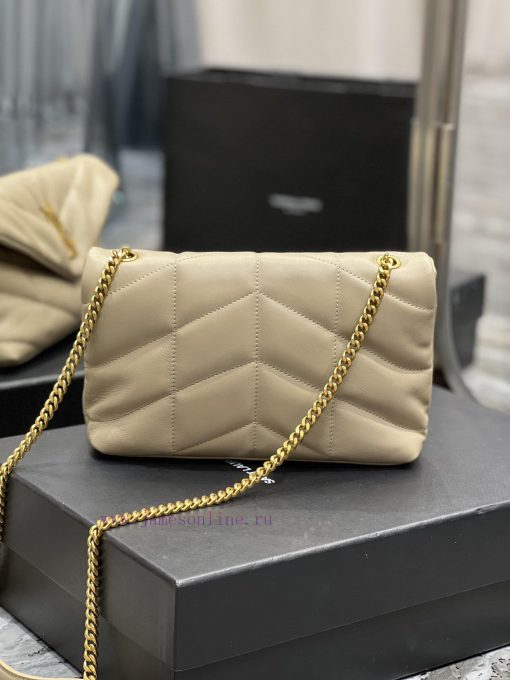Yves Saint Laurent Bags Apricot color paired with gold buckle𝙇𝙤𝙪𝙡𝙤𝙪𝙋𝙛𝙛𝙚𝙧𝙢𝙞⼉𝙣𝙞 _ Mini crossbody bag is coming. The wh y11jc3tg - Image 6