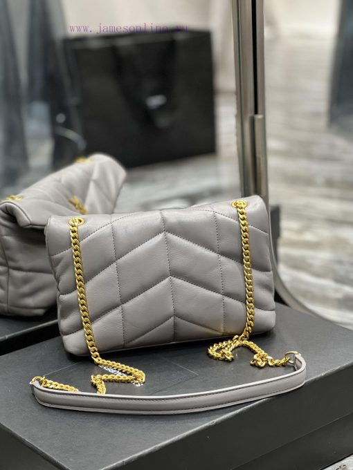 Yves Saint Laurent Bags Grey gold buckle𝙇𝙤𝙪𝙡𝙤𝙪𝙋𝙛𝙛𝙚𝙧𝙢𝙞⼉𝙣𝙞 _ Mini crossbody bag is coming. The whole bag is made of so ui4ascac - Image 6