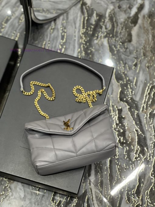 Yves Saint Laurent Bags Grey gold buckle𝙇𝙤𝙪𝙡𝙤𝙪𝙋𝙛𝙛𝙚𝙧𝙢𝙞⼉𝙣𝙞 _ Mini crossbody bag is coming. The whole bag is made of so ui4ascac - Image 7