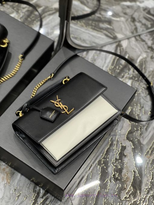 Yves Saint Laurent Bags 𝙉𝙚𝙬 𝙢𝙚𝙙𝙞𝙪𝙢 𝙨𝙪𝙣𝙨𝙚𝙩The Sunset bag is a new member of the Sunset family, with a newly designed axzqqapn - Image 7