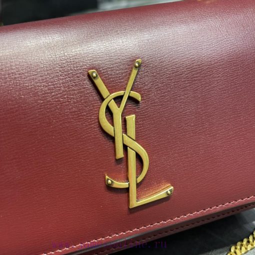 Yves Saint Laurent Bags 𝑺𝒖𝒏𝒔𝒆𝒕 𝑾𝒐𝒄 Wine red gold buckle toothpick pattern_Here comes the new sunset bag with toothp nl0t036f - Image 6