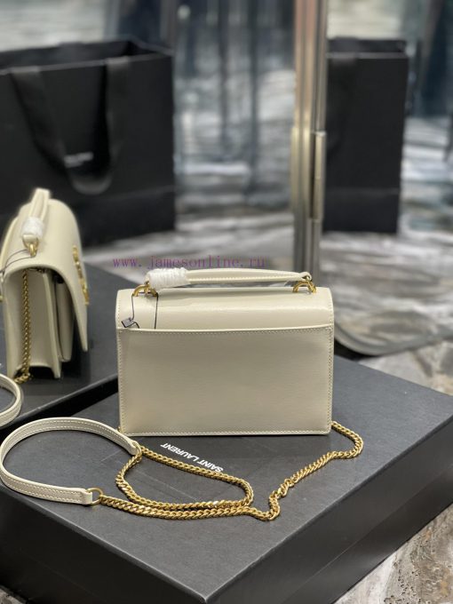 Yves Saint Laurent Bags 𝑺𝒖𝒏𝒔𝒆𝒕 𝑾𝒐𝒄 White gold buckle toothpick pattern_Here comes the new sunset bag with toothpick 0q1nn9y7 - Image 7