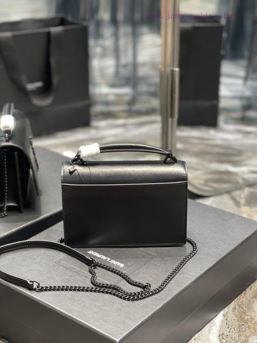 Yves Saint Laurent Bags 𝑺𝒖𝒏𝒔𝒆𝒕 𝑾𝒐𝒄 Black buckle toothpick pattern_Here comes the new sunset bag with toothpick patt 9qgmae11 - Image 7