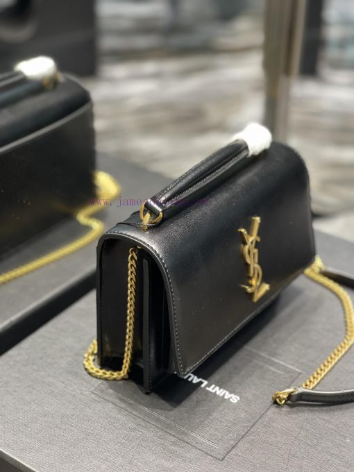 Yves Saint Laurent Bags 𝑺𝒖𝒏𝒔𝒆𝒕 𝑾𝒐𝒄 Black gold buckle toothpick pattern_Here comes the new sunset bag with toothpick 6aco4xza - Image 4