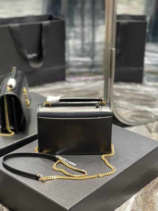 Yves Saint Laurent Bags 𝑺𝒖𝒏𝒔𝒆𝒕 𝑾𝒐𝒄 Black gold buckle toothpick pattern_Here comes the new sunset bag with toothpick 6aco4xza - Image 10