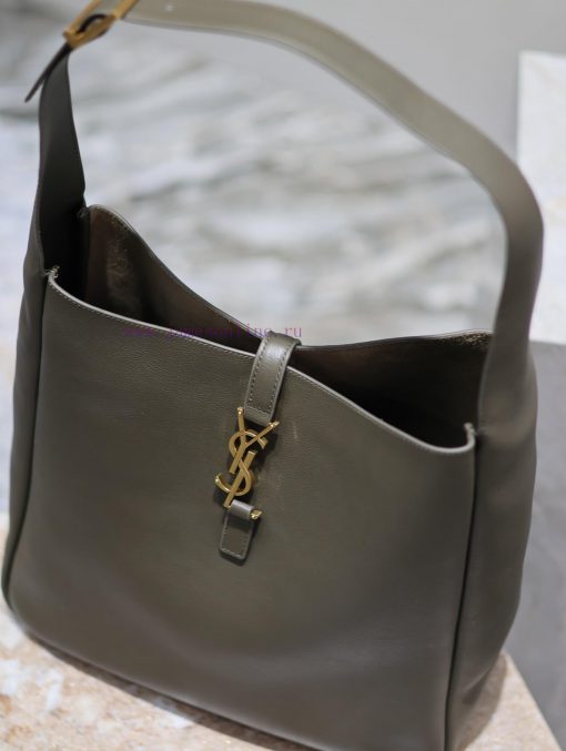 Yves Saint Laurent Bags Green_Excluding packagingLE 5A ̀ 7_ Large Smooth Leather Soft Handbag Large, Korean Star Sam dbkgn2pa - Image 6