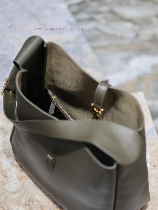 Yves Saint Laurent Bags Green_Excluding packagingLE 5A ̀ 7_ Large Smooth Leather Soft Handbag Large, Korean Star Sam dbkgn2pa - Image 7