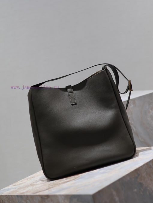 Yves Saint Laurent Bags Green_Excluding packagingLE 5A ̀ 7_ Large Smooth Leather Soft Handbag Large, Korean Star Sam dbkgn2pa - Image 9